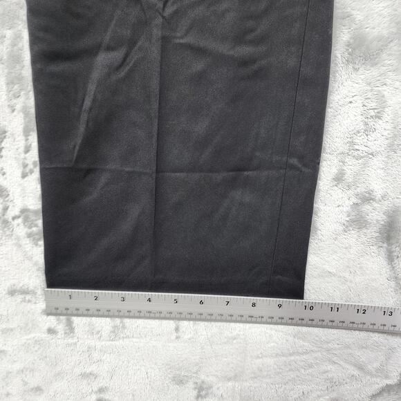 NEW Perry Ellis Portfolio Pants Mens 42/30 Black Sueded Microfiber Flat Front - Picture 12 of 14
